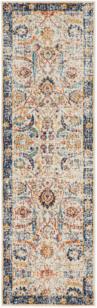 Aziza Transitional Multi-Colour Hallway Runner Rug