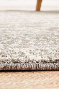 Thumbnail for Estelle Transitional Grey & White Round Rug