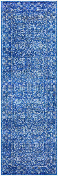 Thumbnail for Mirabel Transitional Blue Power Loomed Rug hall runner