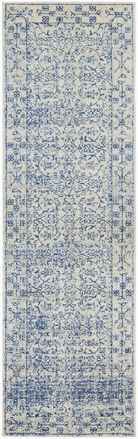 Thumbnail for Ella Transitional Blue & White Rug hall runner