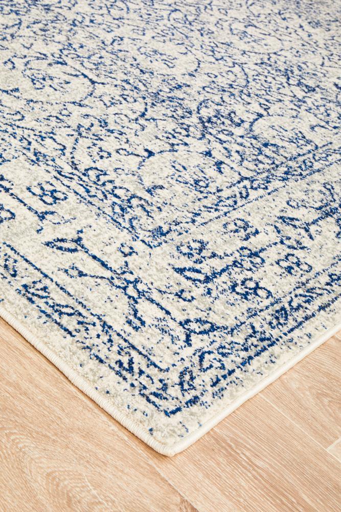 Ella Transitional Blue & White Rug