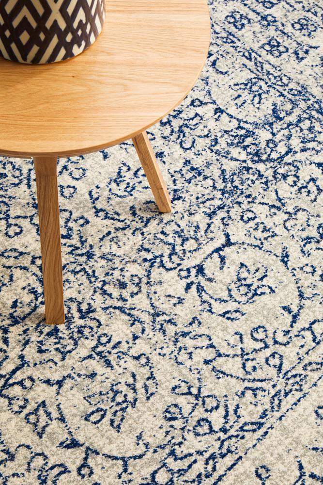 Ella Transitional Blue & White Rug