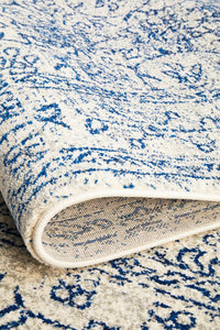 Thumbnail for Ella Transitional Blue & White Rug