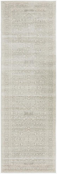 Thumbnail for Abigail Transitional Grey & White Power Loomed Rug