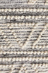 Thumbnail for Zena Tribal Grey & White Patterned Rug