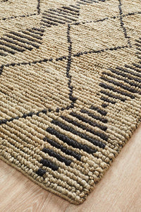 Thumbnail for Riya Tribal Diamond Pattern Handmade Jute Rug