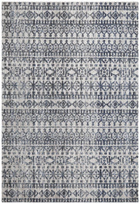 Thumbnail for Aylin Blue & Grey Tribal Table Tufted Rug