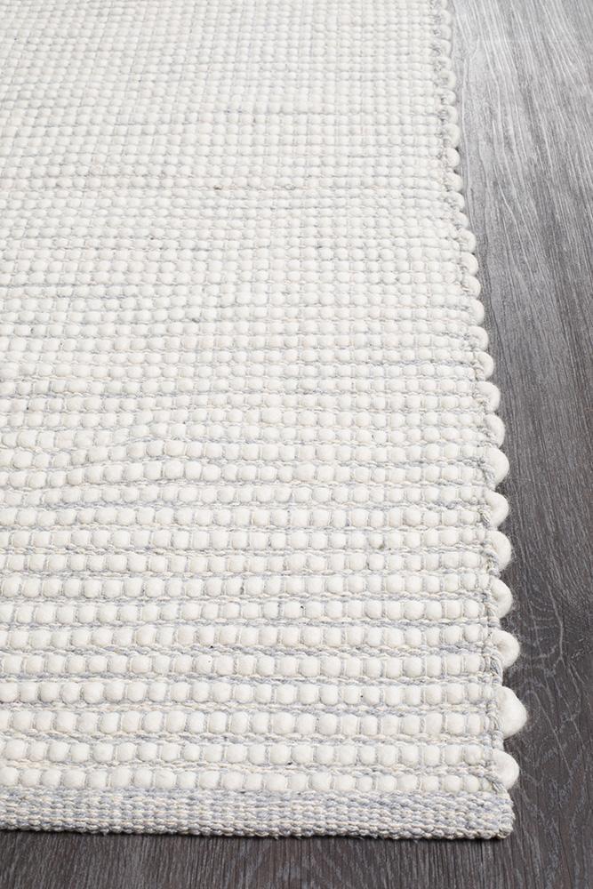 Freya Scandi Grey & White Flatweave Rug