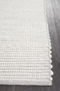 Thumbnail for Freya Scandi Grey & White Flatweave Rug