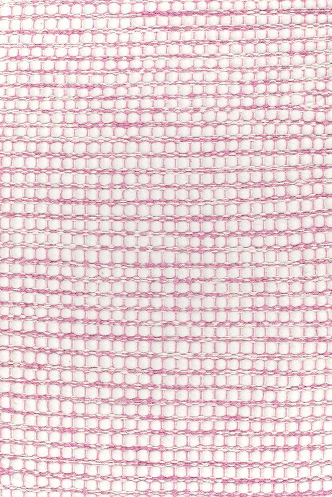 Freya Scandi Pink & White Flatweave Wool Rug