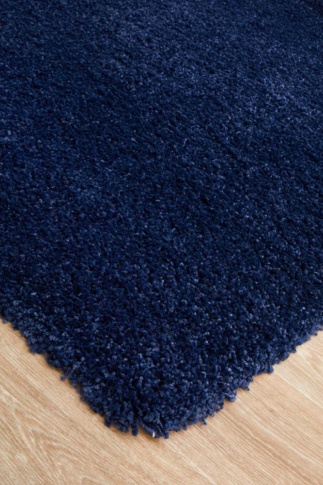 Stella Denim Blue Shag Pile Rug