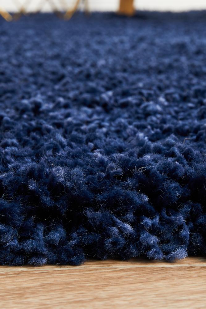 Stella Denim Blue Shag Pile Rug