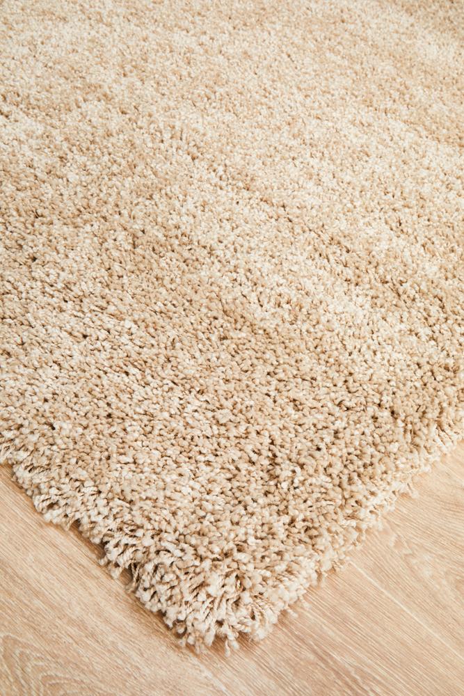 Stella Beige Shag Pile Rug