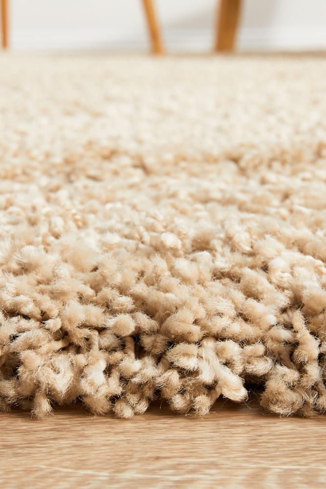 Stella Beige Shag Pile Rug