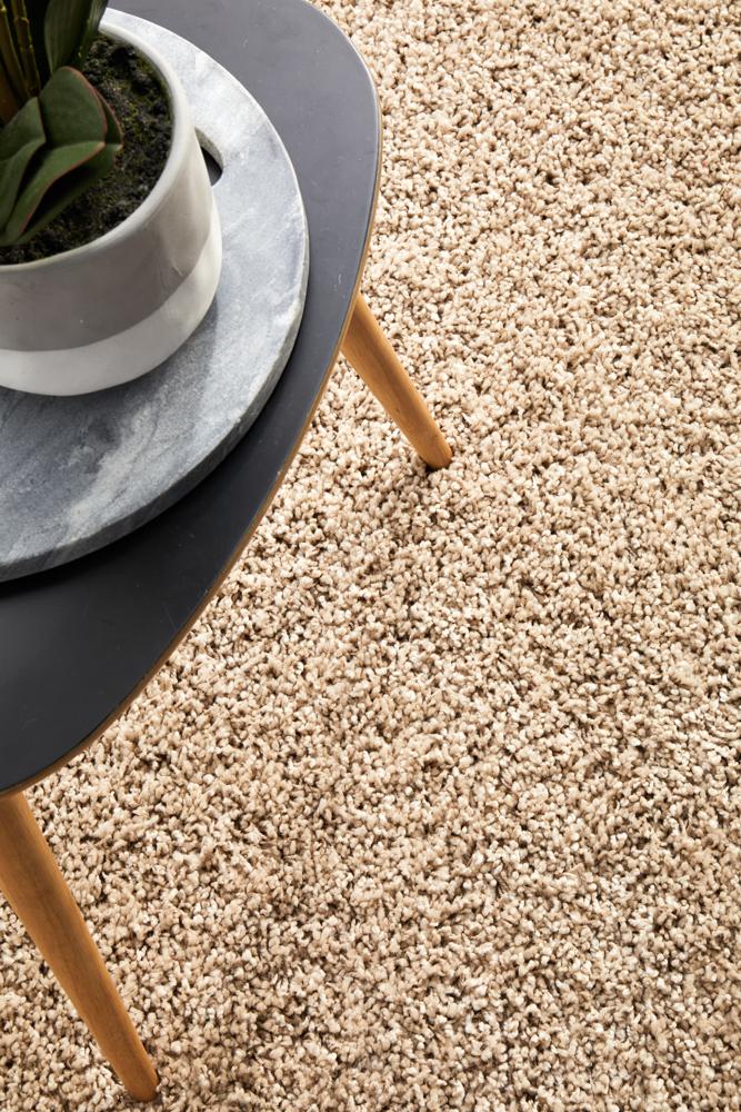 Stella Beige Shag Pile Rug