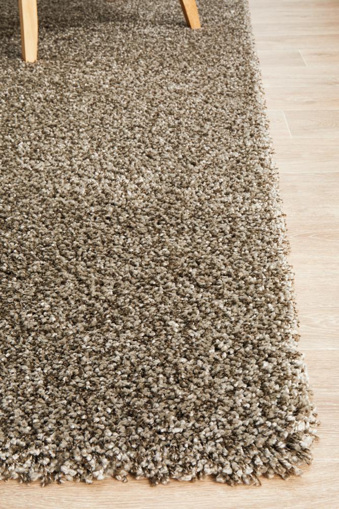 Stella Stone Grey Shag Pile Rug