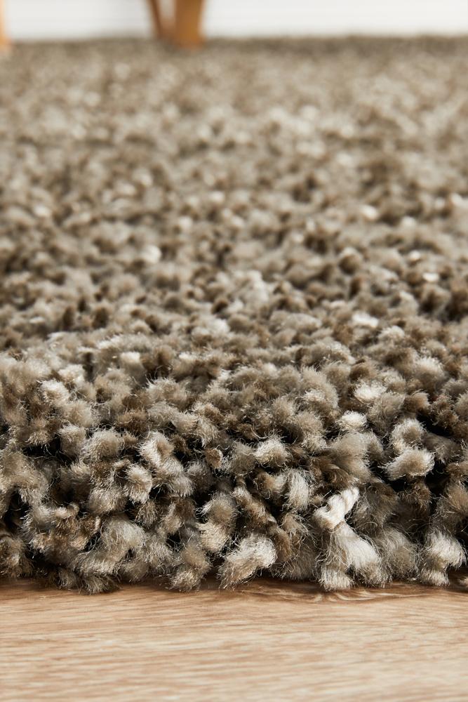 Stella Stone Grey Shag Pile Rug