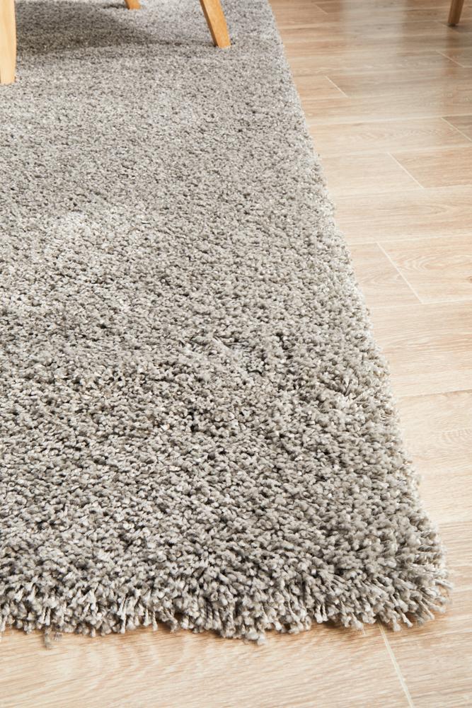 Stella Steel Grey Shag Pile Rug