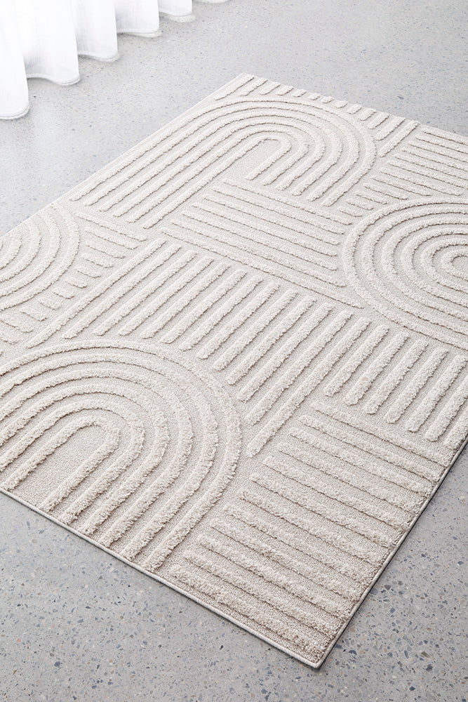 Mari Dior Natural Arch Pattern Rectangle Rug