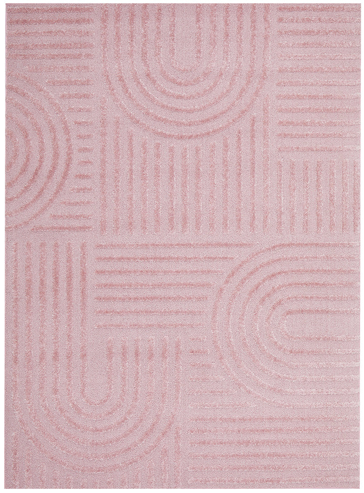 Mari Dior Pink Arch Pattern Rectangle Rug