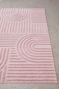 Thumbnail for Mari Dior Pink Arch Pattern Rectangle Rug