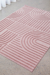 Thumbnail for Mari Dior Pink Arch Pattern Rectangle Rug