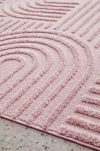 Thumbnail for Mari Dior Pink Arch Pattern Rectangle Rug