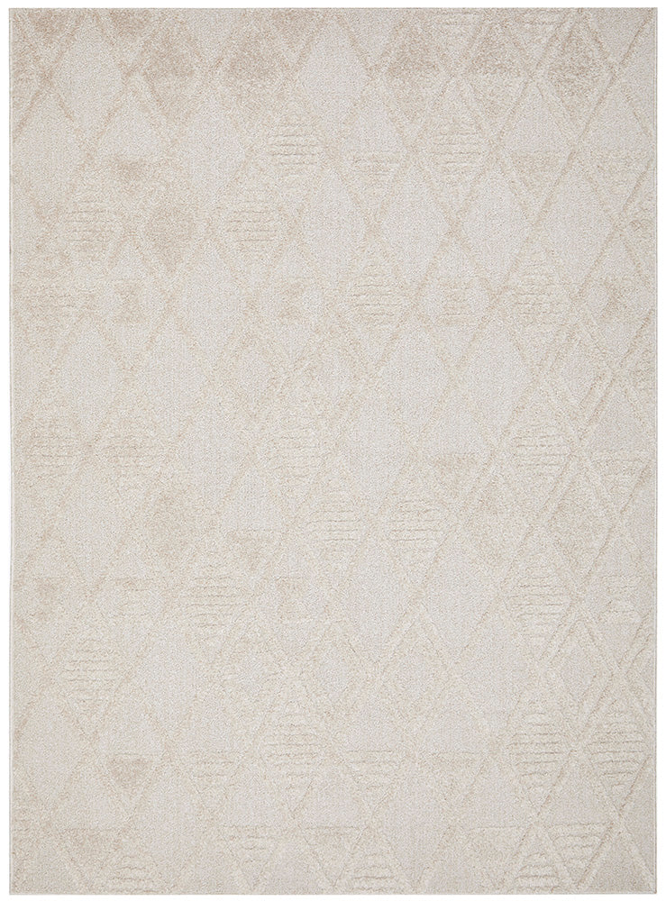 Lisa Natural Diamond Pattern Rectangle Modern Rug