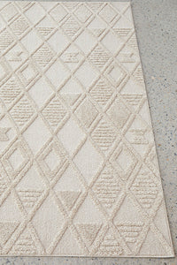 Thumbnail for Lisa Natural Diamond Pattern Rectangle Modern Rug