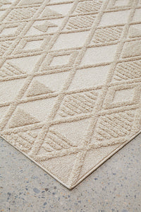 Thumbnail for Lisa Natural Diamond Pattern Rectangle Modern Rug