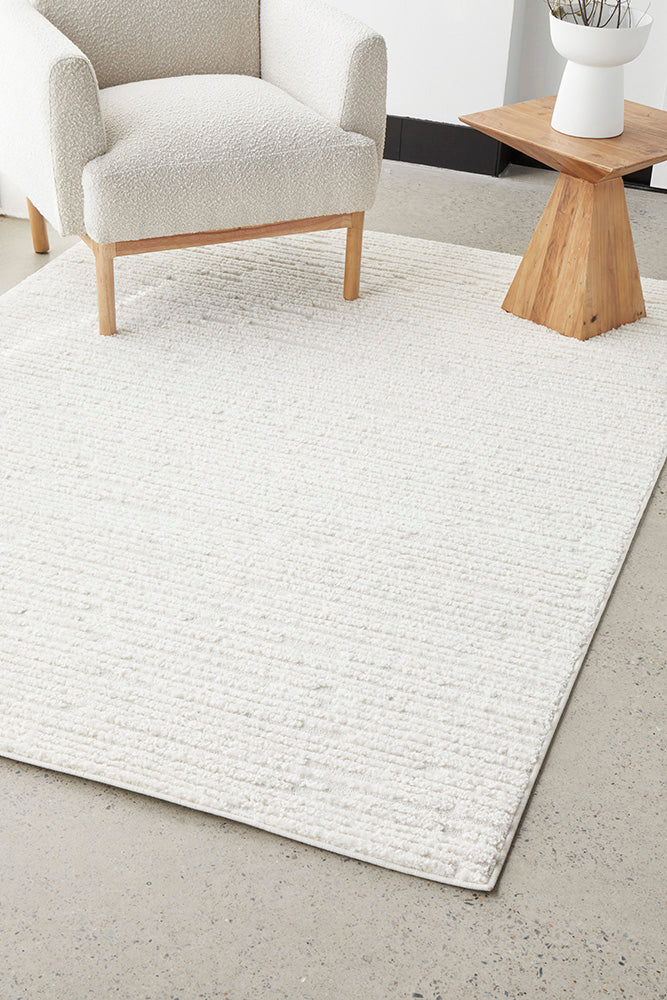 Mari Suri White Modern Rectangle Rug