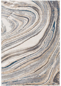 Thumbnail for Abby Mineral Grey and Natural Stone Modern Abstract Rectangle Rug