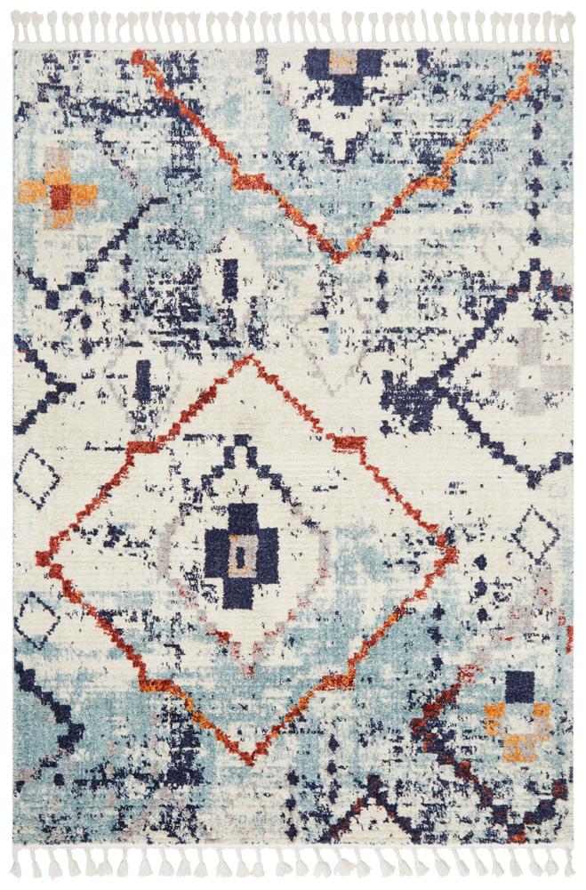 Mira Tribal Blue Multi-Colour Rug