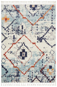 Thumbnail for Mira Tribal Blue Multi-Colour Rug