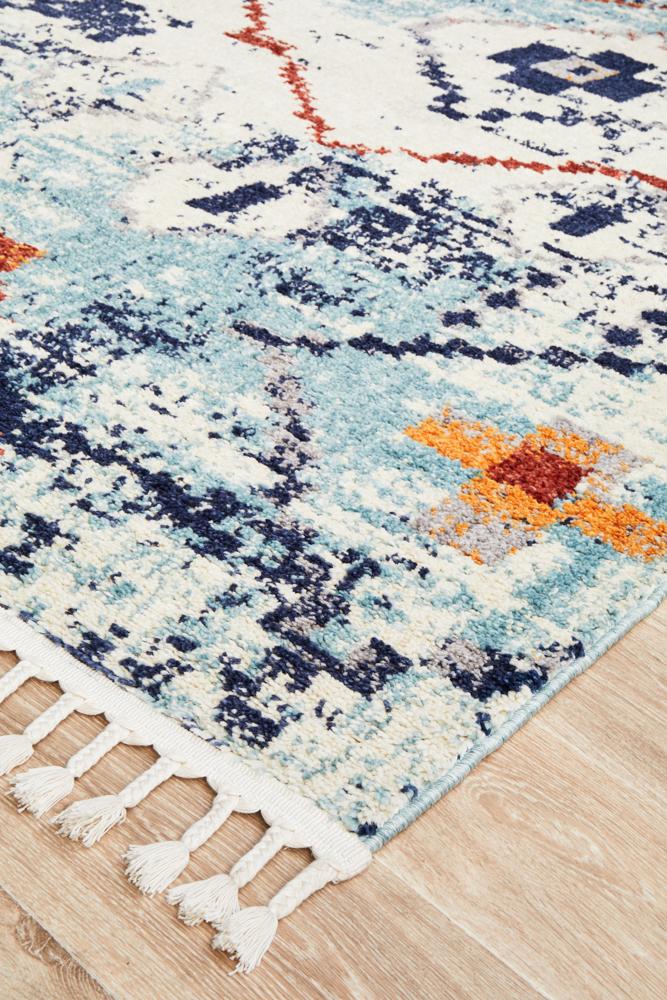 Mira Tribal Blue Multi-Colour Rug