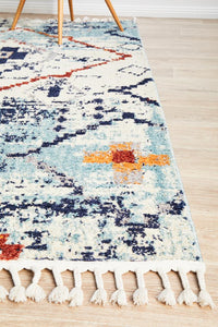 Thumbnail for Mira Tribal Blue Multi-Colour Rug