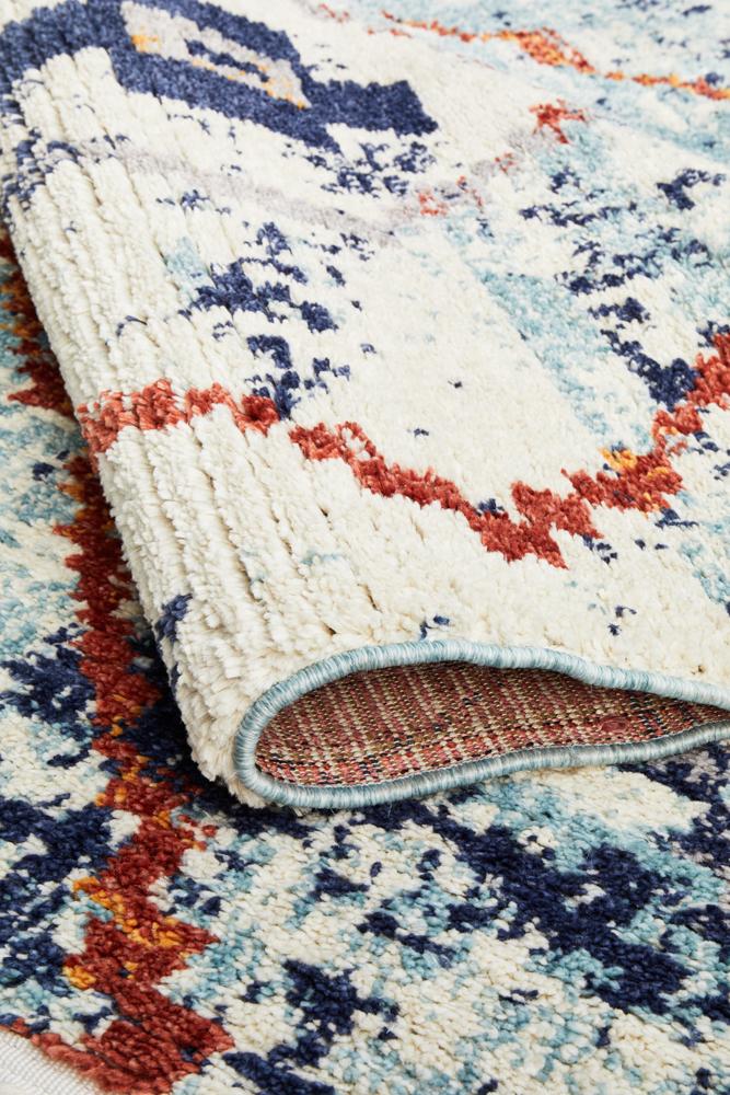 Mira Tribal Blue Multi-Colour Rug