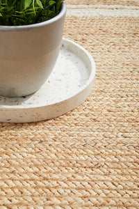 Thumbnail for Aanya Natural & White Two-Tone Hand Braided Oval Jute Rug