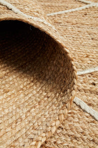 Thumbnail for Aanya Natural Diamond Pattern Jute Rug