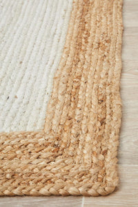 Thumbnail for Aanya Natural & White Hand Braided Rug