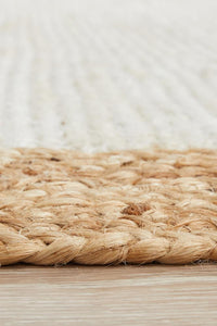 Thumbnail for Aanya Natural & White Hand Braided Rug