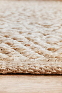 Thumbnail for Aanya Textured Pattern Two-Tone Natural Jute Rug