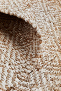 Thumbnail for Aanya Textured Pattern Two-Tone Natural Jute Rug