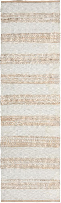 Thumbnail for Aanya Natural & White Hand Braided Jute Rug