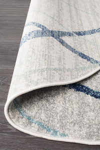 Thumbnail for Felix Grey & Blue Contemporary Round Rug