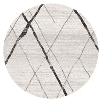 Thumbnail for Felix Grey & Black Contemporary Round Rug