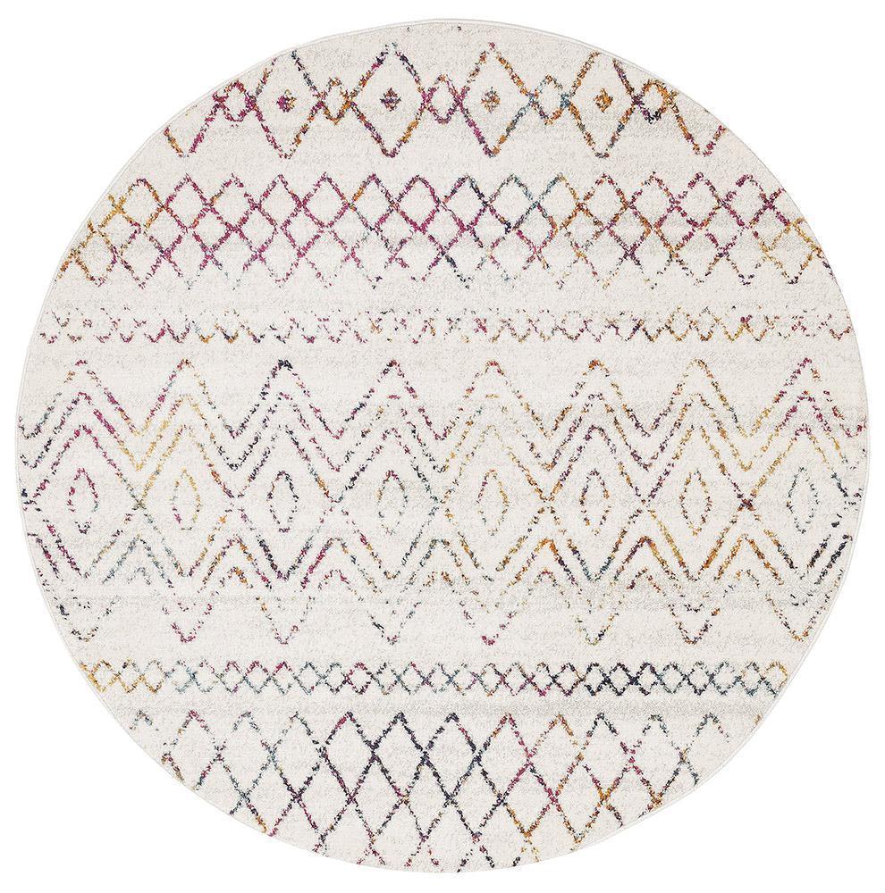 Sakari Multi-Colour Bohemian Round Rug