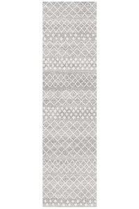 Thumbnail for Yareli Tribal Chic White & Grey Rug