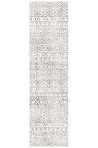 Thumbnail for Adair Bohemian White & Grey Rustic Rug