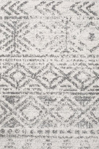 Thumbnail for Adair Bohemian White & Grey Rustic Rug